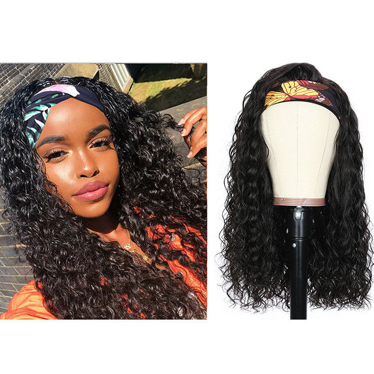 Brazilian Water Wave Headband Human Hair Wigs Brazilian Water Wave Headband Human Hair Wigs
